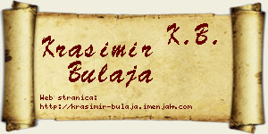 Krasimir Bulaja vizit kartica